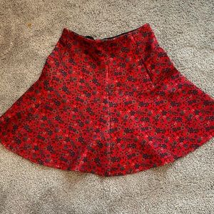 Red Floral Hollister Skirt